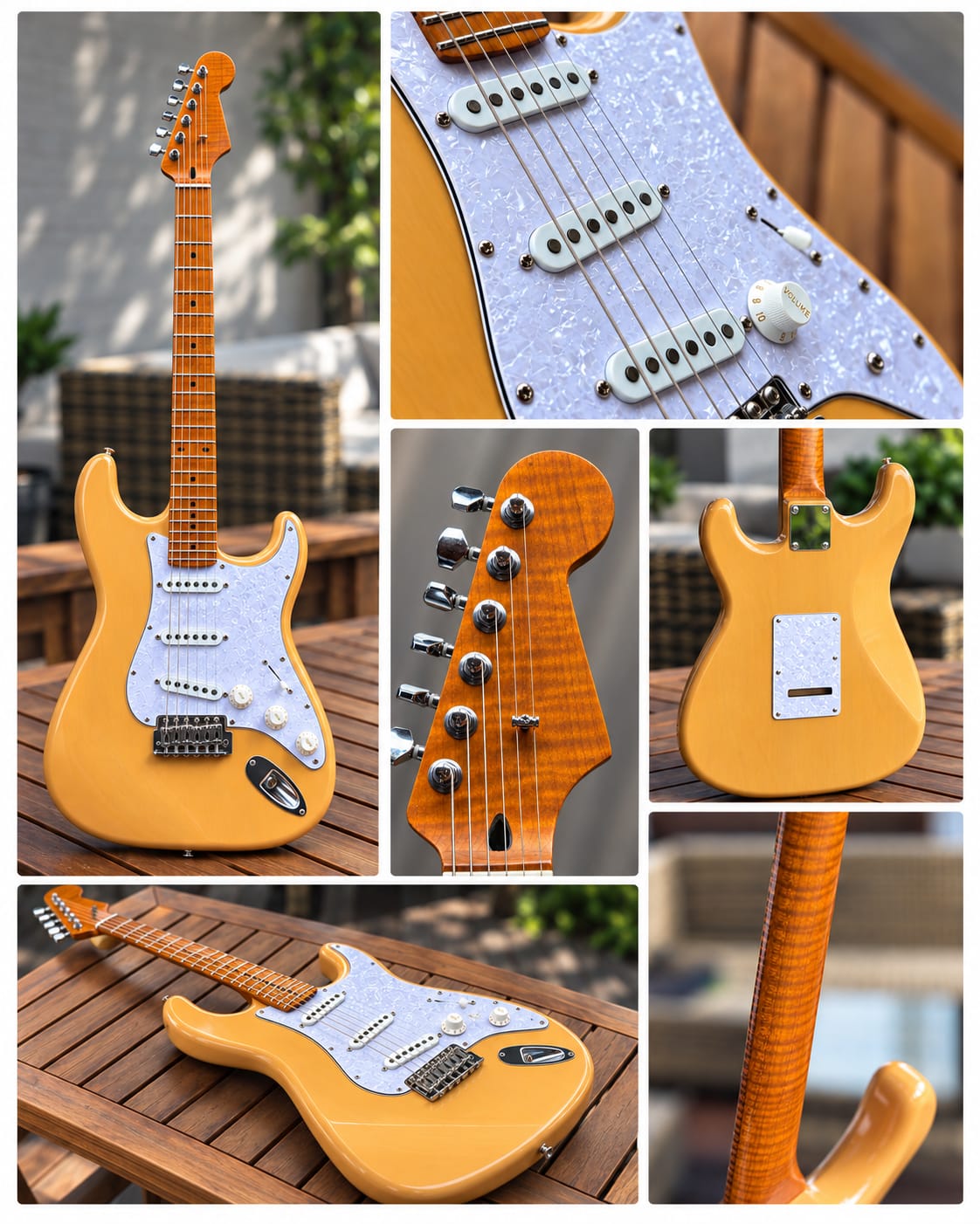 Butterscotch strat s fládrem